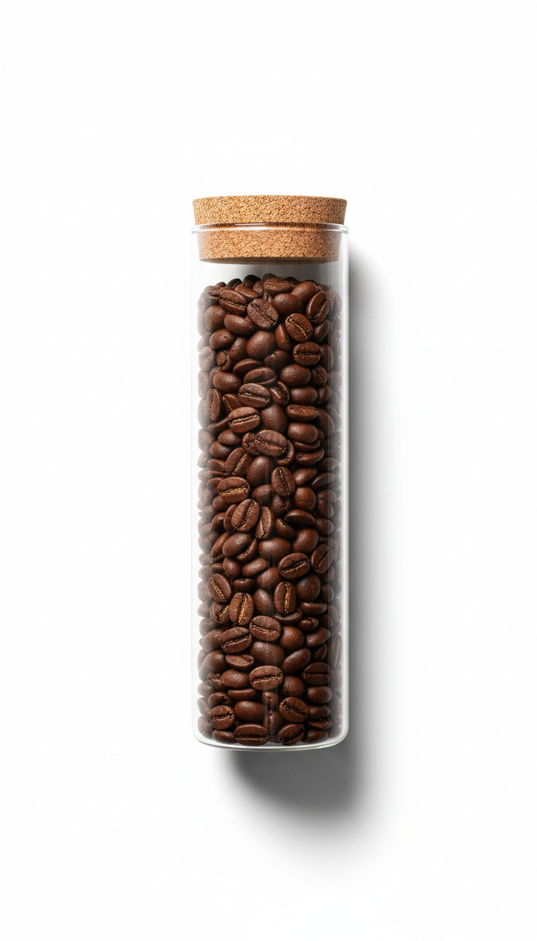 Single-Origin Coffee Beans Glass Jar